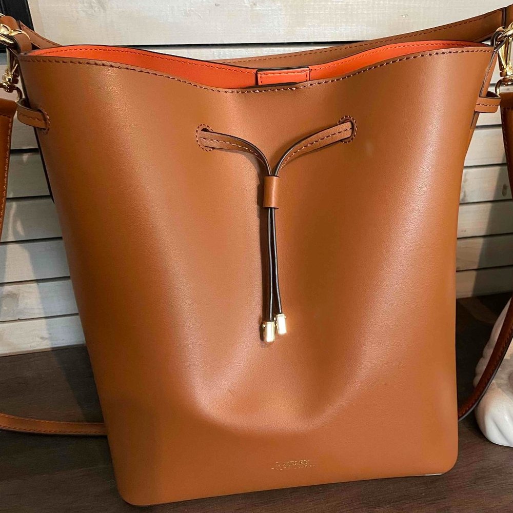 Ralph Lauren Bucket Dryden "Debby" Leather Tote